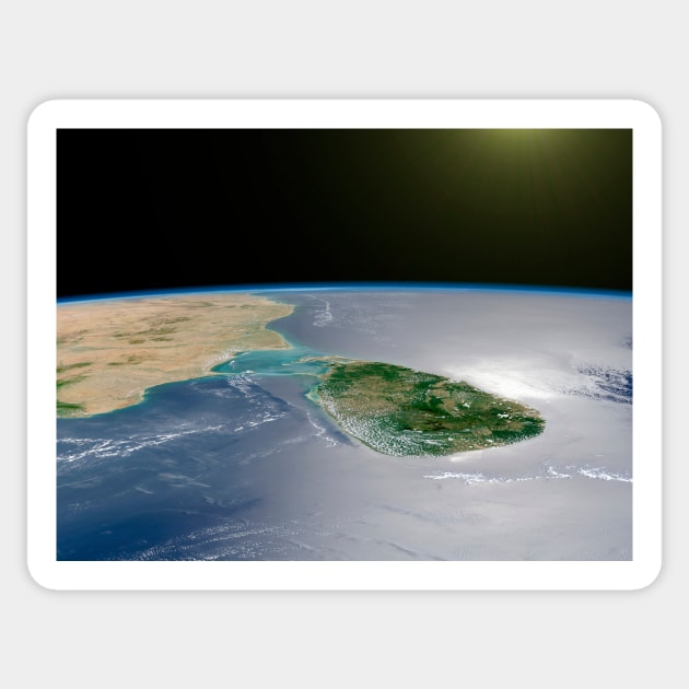 Sri Lanka, satellite image (C022/6625) Sticker by SciencePhoto